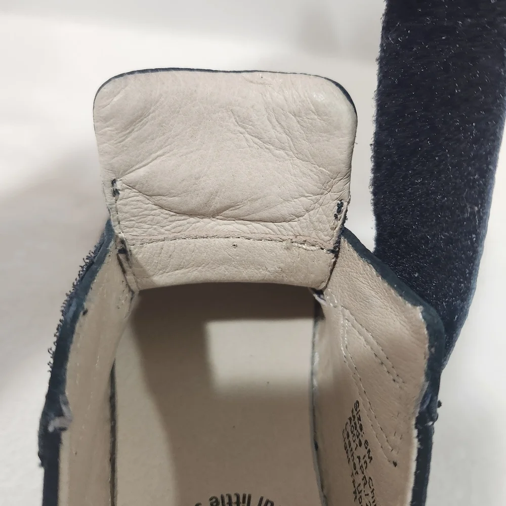 Livia & Luca Maverick Navy Blue Leather Boot Shoe Size 6M